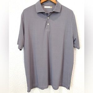 Hart Schaffner Marx Luxury Performance Line Black White Houndstooth Polo Mens XL